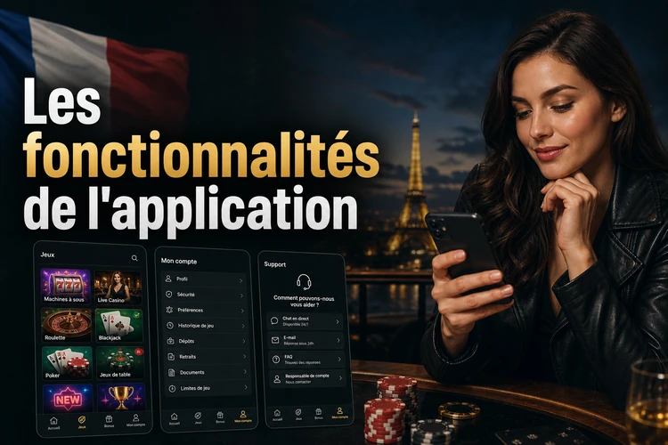 Les fonctionnalités de l'application